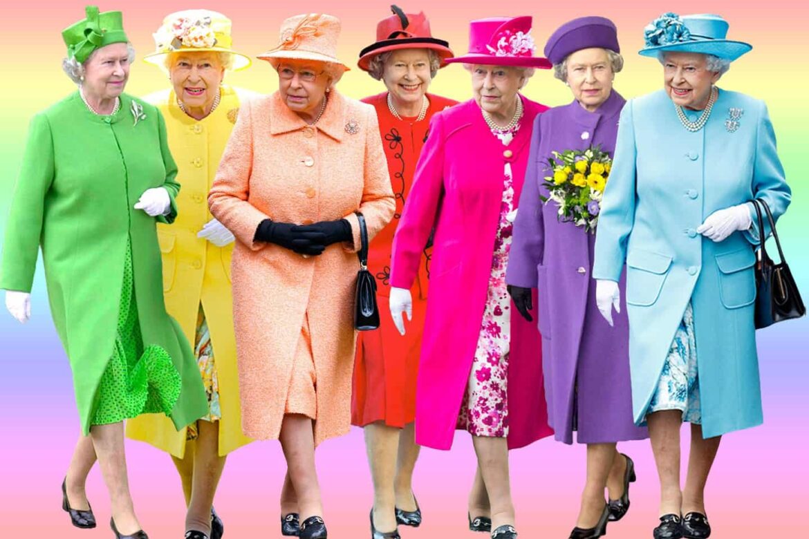 Queen Elizabeth Fashion Rainbow