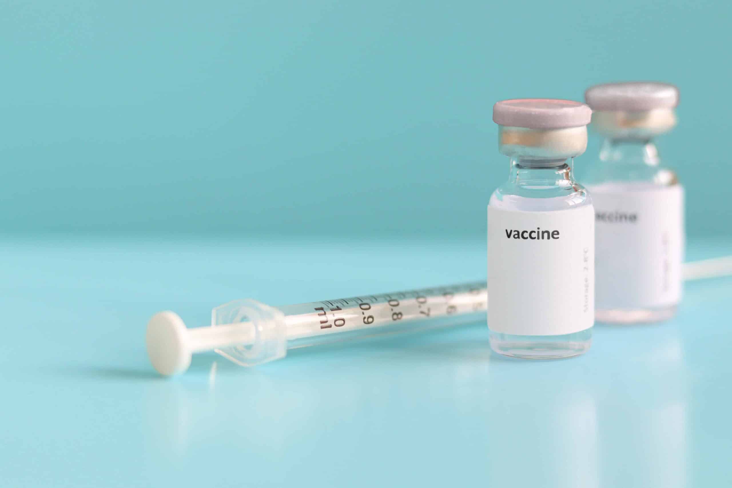 syringe and vaccine